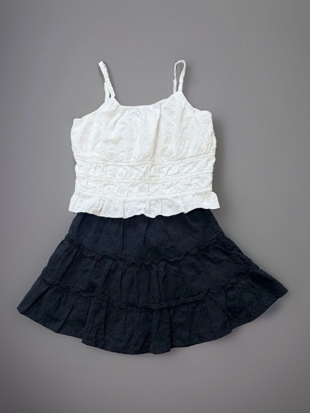 Girls Art Class Target 2-Piece Outfit Set Size M (7/8) - White Top & Black Skirt